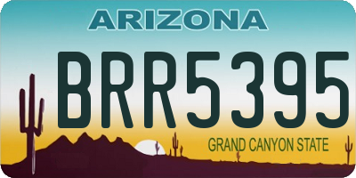 AZ license plate BRR5395