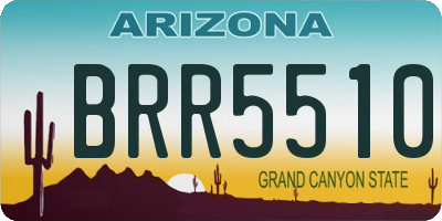 AZ license plate BRR5510