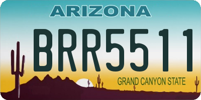 AZ license plate BRR5511