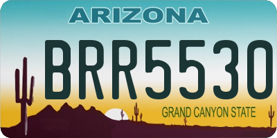 AZ license plate BRR5530