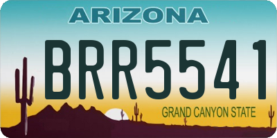 AZ license plate BRR5541