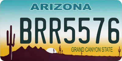 AZ license plate BRR5576