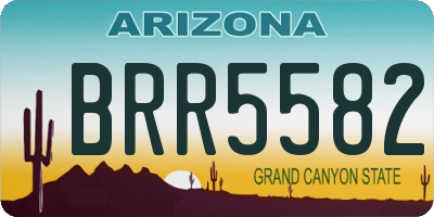 AZ license plate BRR5582