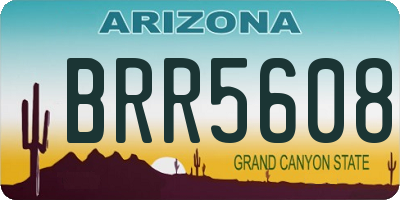 AZ license plate BRR5608