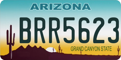 AZ license plate BRR5623