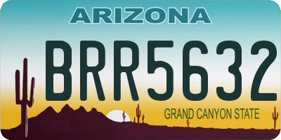 AZ license plate BRR5632