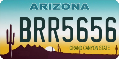 AZ license plate BRR5656