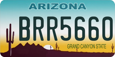 AZ license plate BRR5660