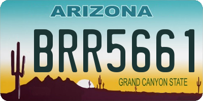 AZ license plate BRR5661