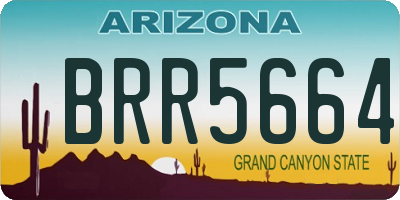AZ license plate BRR5664