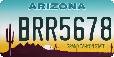 AZ license plate BRR5678