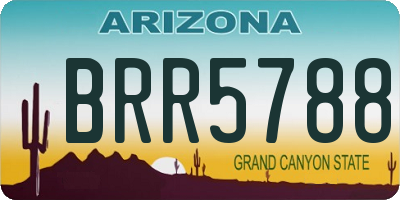 AZ license plate BRR5788