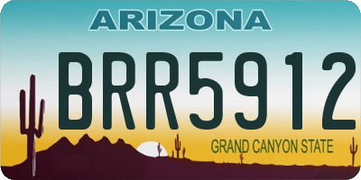 AZ license plate BRR5912