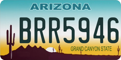 AZ license plate BRR5946