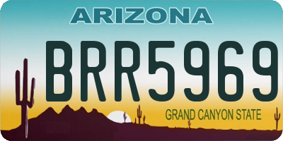 AZ license plate BRR5969