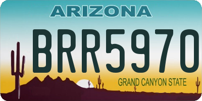 AZ license plate BRR5970