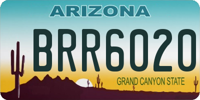 AZ license plate BRR6020