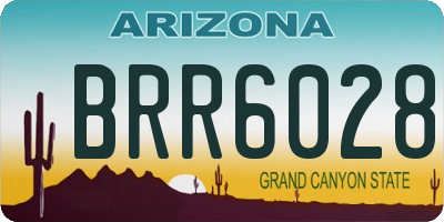 AZ license plate BRR6028