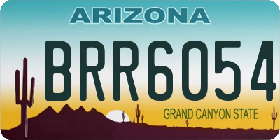 AZ license plate BRR6054