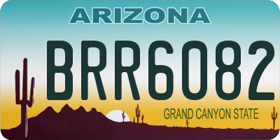 AZ license plate BRR6082