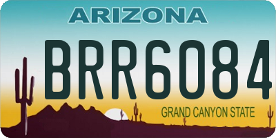 AZ license plate BRR6084