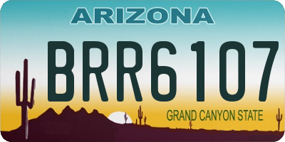 AZ license plate BRR6107