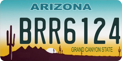 AZ license plate BRR6124