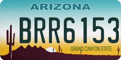 AZ license plate BRR6153