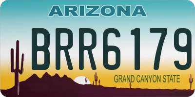 AZ license plate BRR6179