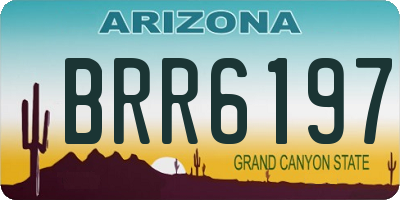 AZ license plate BRR6197
