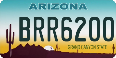 AZ license plate BRR6200