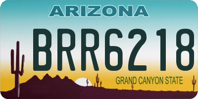 AZ license plate BRR6218