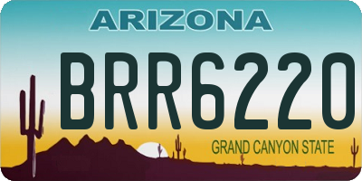 AZ license plate BRR6220