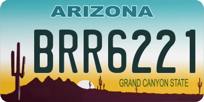 AZ license plate BRR6221