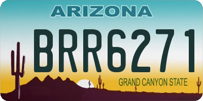 AZ license plate BRR6271