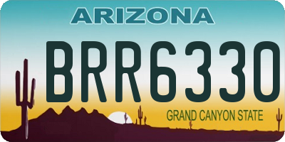 AZ license plate BRR6330