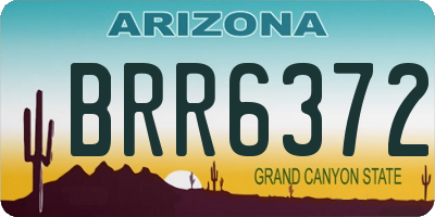 AZ license plate BRR6372