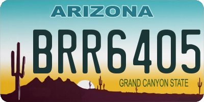 AZ license plate BRR6405