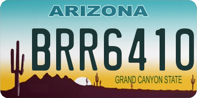 AZ license plate BRR6410