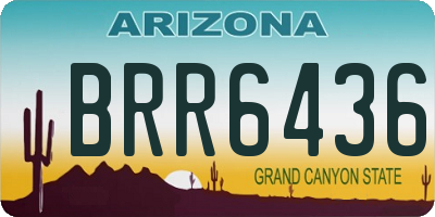 AZ license plate BRR6436