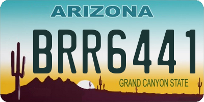 AZ license plate BRR6441
