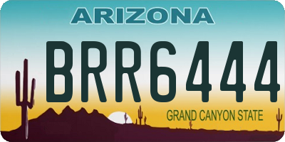 AZ license plate BRR6444