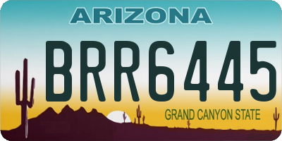 AZ license plate BRR6445