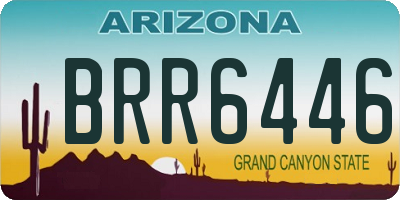AZ license plate BRR6446