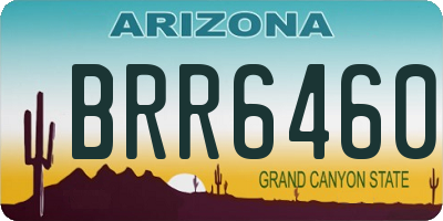 AZ license plate BRR6460