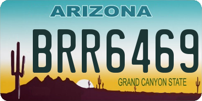 AZ license plate BRR6469