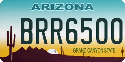 AZ license plate BRR6500