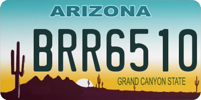 AZ license plate BRR6510