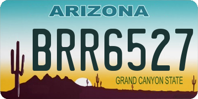 AZ license plate BRR6527