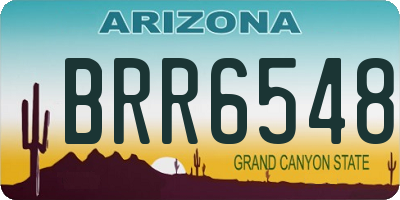 AZ license plate BRR6548